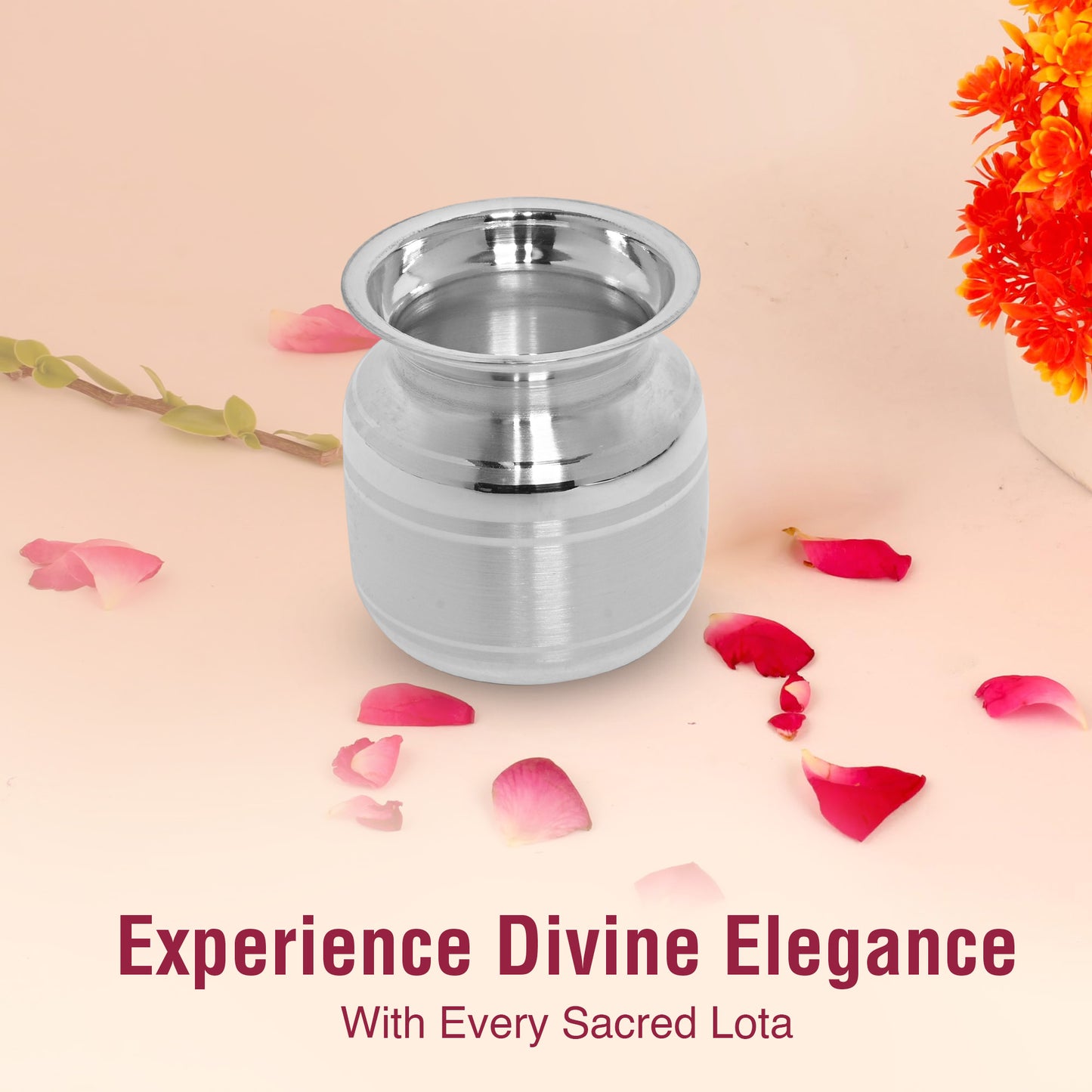 DIVINITI 925 Pure Silver Lota for Pooja and Workplace Gifting Mandir Puja Purpose (47g)