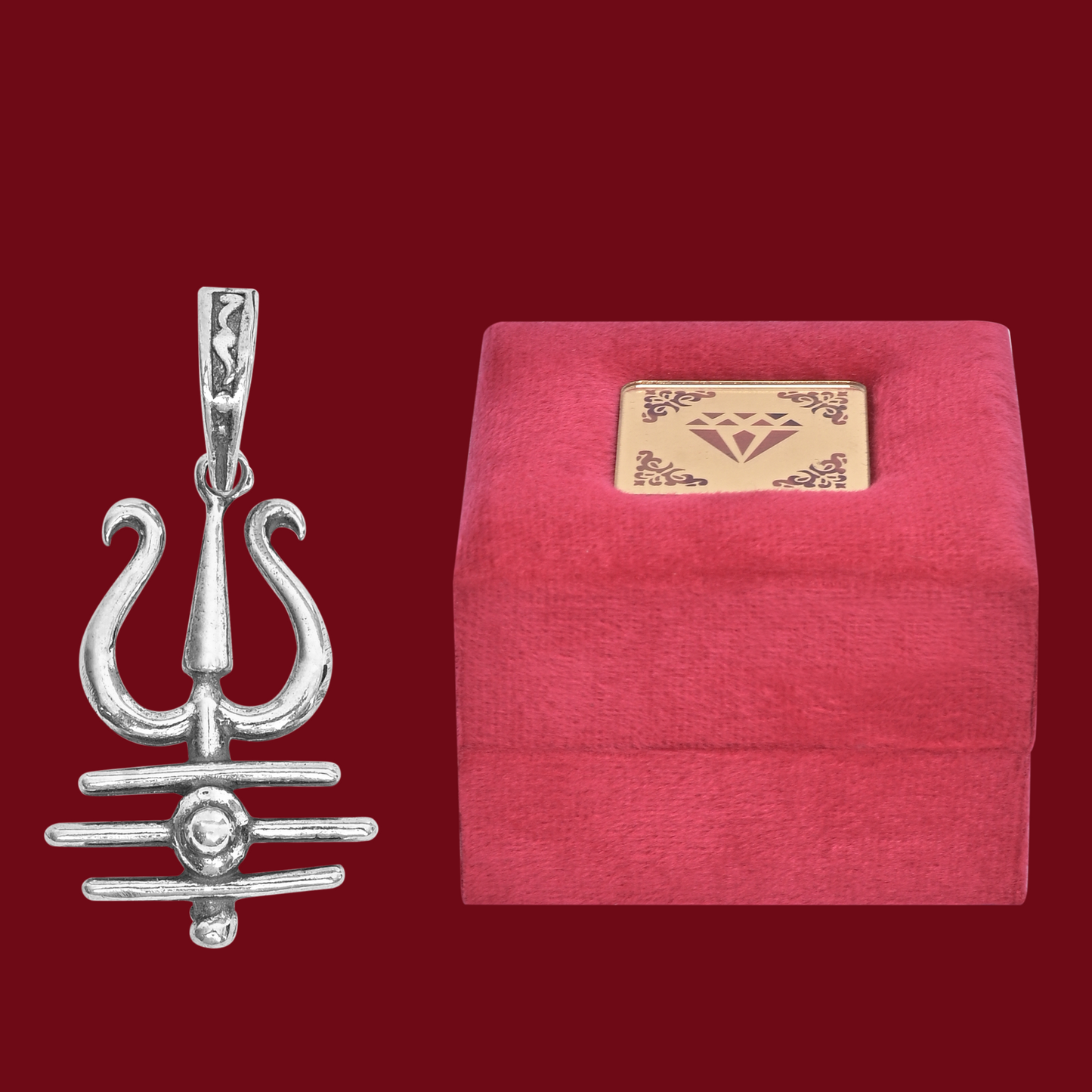 DIVINITI 925 Pure Silver Trishul Pendant for Men, Women & Kids Divine God Pendant for Birthday, Anniversary, Special Occasion Gift (2.1x1.5 CM 3 g)