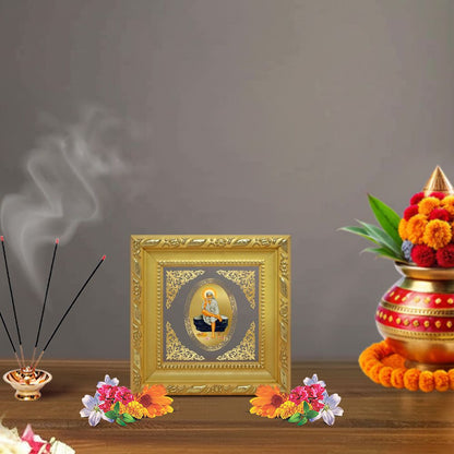 Sai Baba | Divine Spiritual Guru Royal Tabletop Photo Frame in 24K Gold Plated Foil