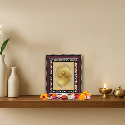 Diviniti Double Glass Frame Personalised Tabletop Photo Frame in 24K Gold Plated Foil