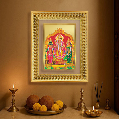 Diviniti 24K Gold Plated Murugan Velli (Classic) Divine Wall Frame for Home Mandir & Office Decor | Luxury Spiritual Gift