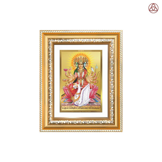 Gayatri Mata | Divine Wall & Tabletop Photo Frame in 24K Gold Plated Foil