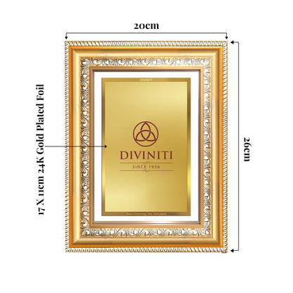 Diviniti Double Glass Frame Personalised Tabletop and Wall Photo Frame in 24K Gold Plated Foil | DG-112-S2.5