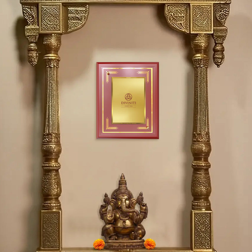 Diviniti MDF Frame Personalised Tabletop and Wall Photo Frame in 24K Gold Plated Foil