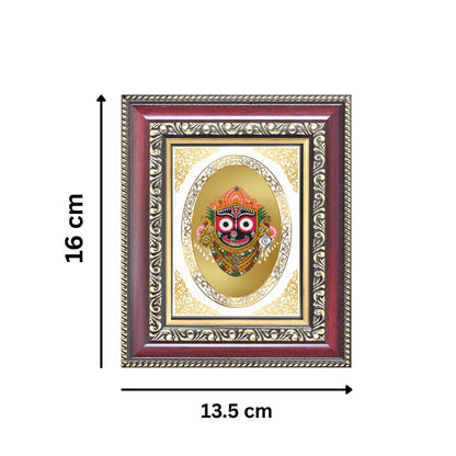 Lord Jagannath Divine Puri Sacred Blessings & Protection Royal Tabletop Frame in 24K Gold Plated Foil