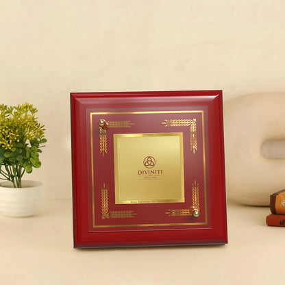 Diviniti MDF Frame Personalised Tabletop Photo Frame in 24K Gold Plated Foil