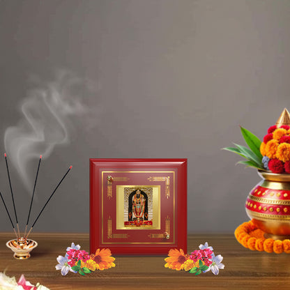 Ram Lalla | Ram Lalla Divine 24K Gold Plated Photo Frame for Home Décor, Tabletop & Office | Blessings of Purity, Devotion & Protection (MDF1A)