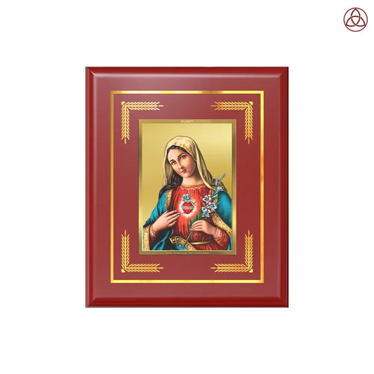 Mother Mary | Blessed Virgin Wall & Tabletop Photo Frame in 24K Gold Plated Foil
