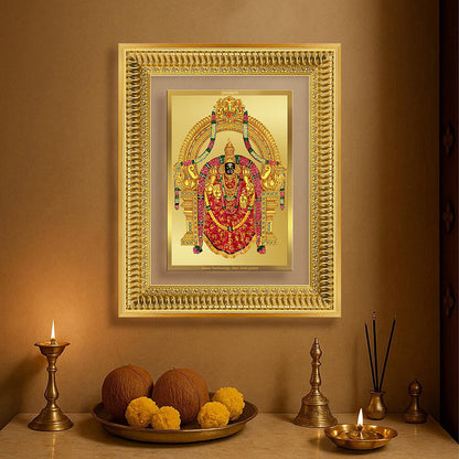 Diviniti 24K Gold Plated Padmavati (Classic) Divine Wall Frame for Home Mandir & Office Decor | Luxury Spiritual Gift