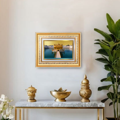 Diviniti 24K Gold Plated Golden Temple (Classic) Divine Wall Frame for Home Mandir & Office Decor | Luxury Spiritual Gift