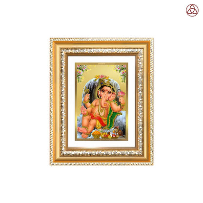 Bal Ganesha | Bal Ganapati|Baby Ganapati| for Wall & Tabletop Photo Frame in 24K Gold Plated Foil