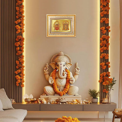 Diviniti 24K Gold Plated Padmavati And Balaji (Classic) Divine Wall Frame for Home Mandir & Office Decor | Luxury Spiritual Gift
