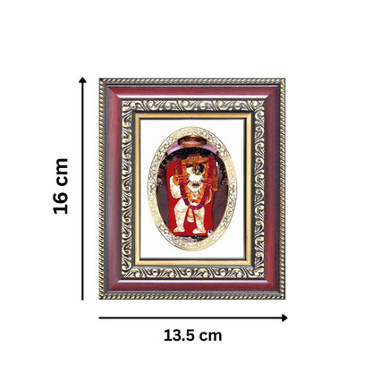 Mehandipur Balaji Divine Hanuman Sacred Protection & Healing Royal Tabletop Frame in 24K Gold Plated Foil