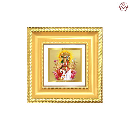Gayatri Mata | Goddess of Wisdom & Purity Car Dashboard Frame in 24K Gold Plated Foil