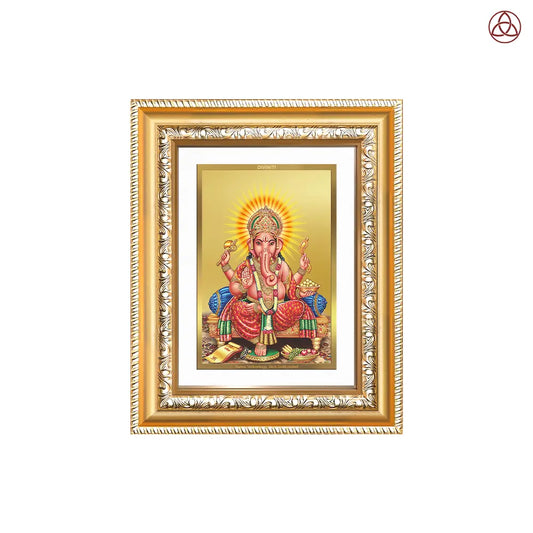 Ganesha | Lord Ganpati Wall & Tabletop Photo Frame in 24K Gold Plated Foil