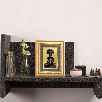 Diviniti 24K Gold Plated Parshvanath (Classic) Divine Wall and Table Top Frame for Home Mandir & Office Decor | Luxury Spiritual Gift