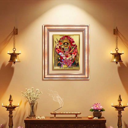 Diviniti 24K Gold Plated Katyayani Mata (Classic) Divine Wall Frame for Home Mandir & Office Decor | Luxury Spiritual Gift