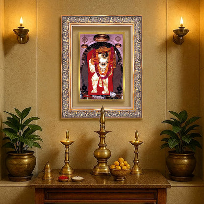 Diviniti 24K Gold Plated Mehndipur Balaji (Classic) Divine Wall Frame for Home Mandir & Office Decor | Luxury Spiritual Gift