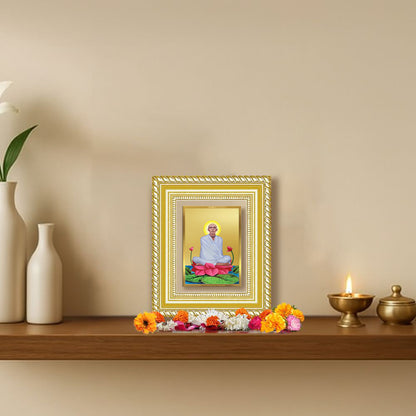 Diviniti 24K Gold Plated Ram Thakur Divine Table Top Frame for Home Mandir & Office Decor | Luxury Spiritual Gift