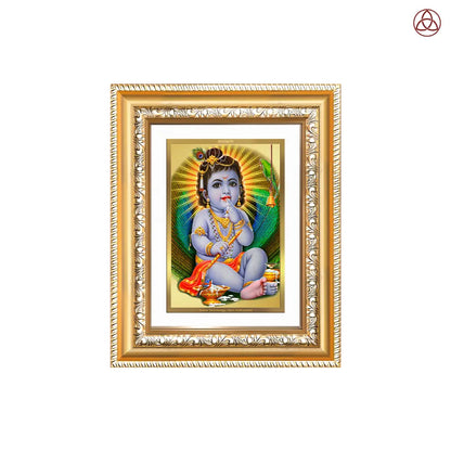 Bal Gopal |Baby Krishna | Devakinandana for Wall & Tabletop Photo Frame in 24K Gold Plated Foil