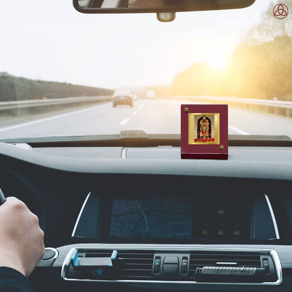 Diviniti 24K Gold Plated Ram Lalla Frame For Car Dashboard, Home Decor, Table, Gift, Puja Room (6 CM x 5.5 CM)