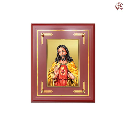 Jesus Christ | Divine Portrait of Lord Jesus Wall & Tabletop Photo Frame in 24K Gold Plated Foil
