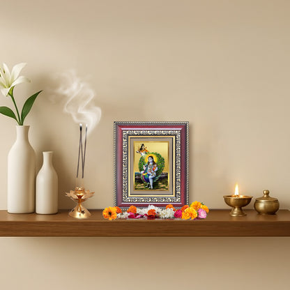 Diviniti 24K Gold Plated Baba Balak Nath Divine Table Top Frame for Home Mandir & Office Decor | Luxury Spiritual Gift