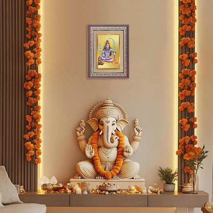 Diviniti 24K Gold Plated Shiva (Classic) Divine Wall Frame for Home Mandir & Office Decor | Luxury Spiritual Gift