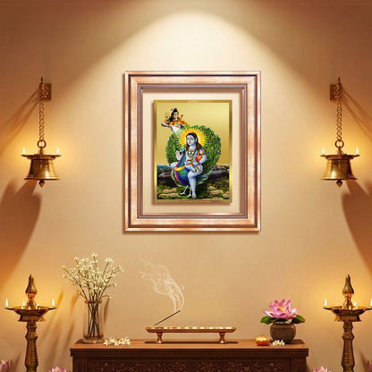 Diviniti 24K Gold Plated Baba Balak Nath Divine Wall Frame for Home Mandir & Office Decor | Luxury Spiritual Gift