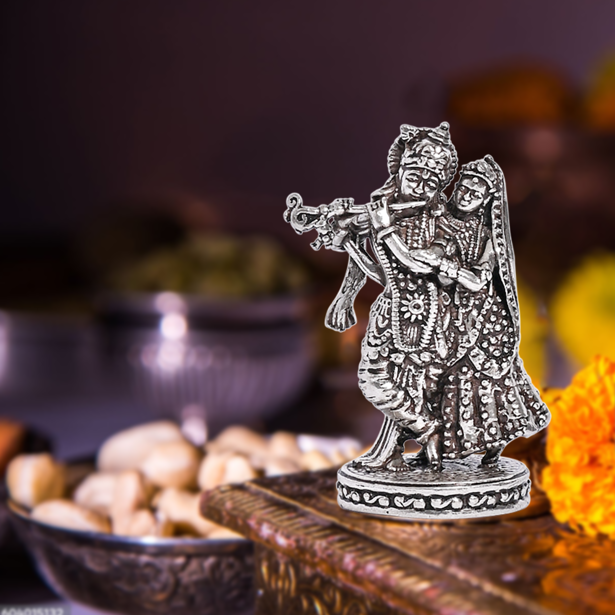 Pure Silver Radha Krishna Idol (2x4 cm 31g)