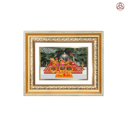 Durga Vaishno Devi Mata Ka Darbar | Divine Wall & Tabletop Photo Frame in 24K Gold Plated Foil