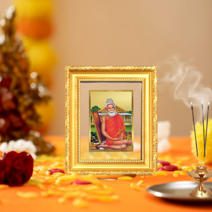 Diviniti 24K Gold Plated Baba Lokenath Divine Table Top Frame for Home Mandir & Office Decor | Luxury Spiritual Gift