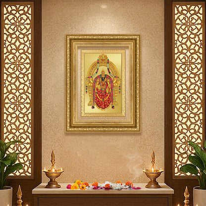 Diviniti 24K Gold Plated Padmavati (Classic) Divine Wall Frame for Home Mandir & Office Decor | Luxury Spiritual Gift
