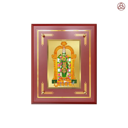Goddess Meenakshi | Divine Warrior Goddess of Madurai Wall & Tabletop Photo Frame in 24K Gold Plated Foil