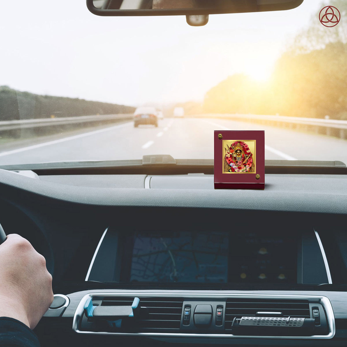 Katyani Mata | Divine Goddess Katyani Car Dashboard & Tabletop Photo Frame in 24K Gold Plated Foil