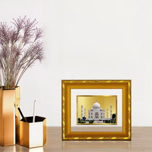 Load image into Gallery viewer, DIVINITI 24K Gold Plated Taj Mahal Photo Frame For Home Wall Decor, TableTop, Luxury Gift (15.0 X 13.0 CM)
