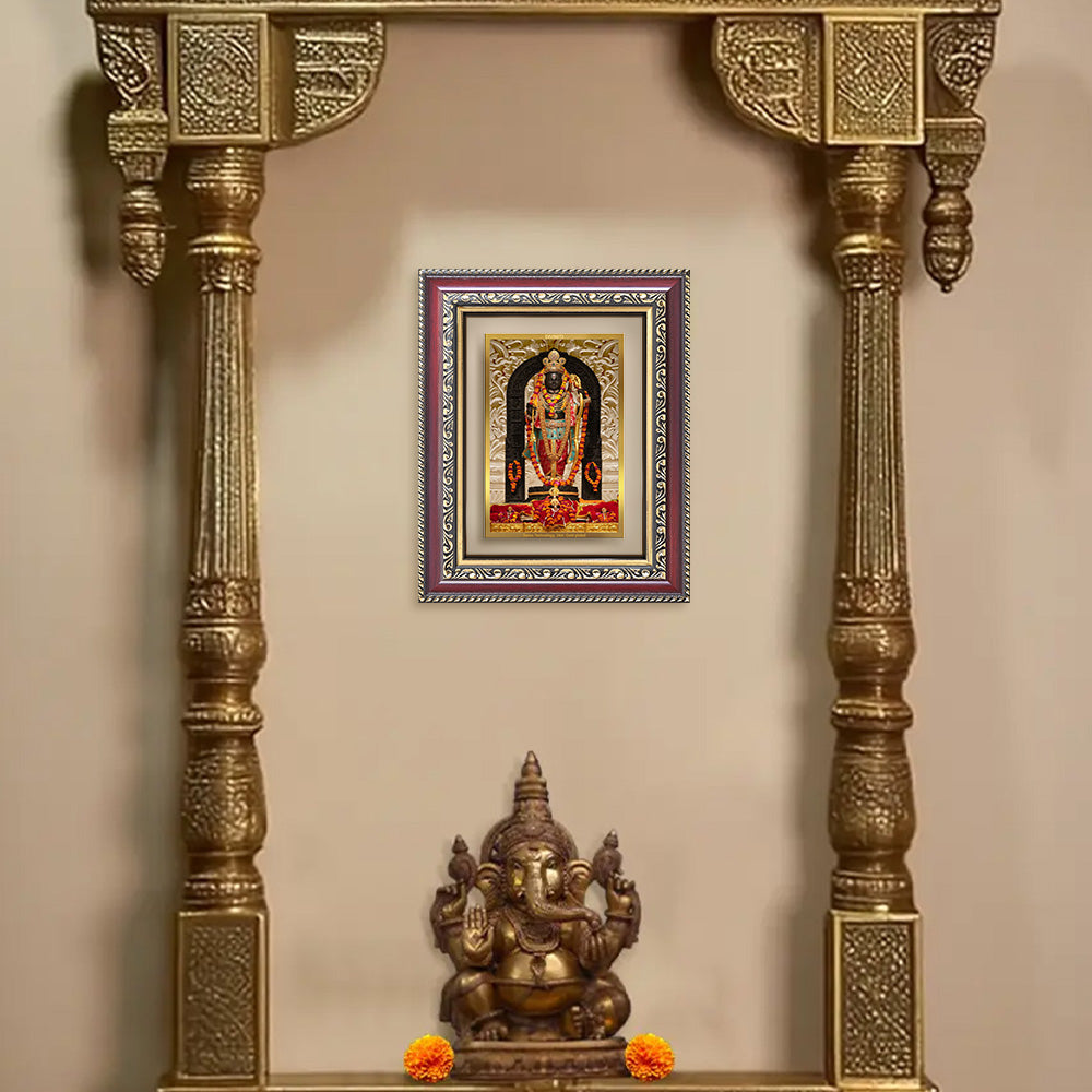 Diviniti 24K Gold Plated Ram Lalla (Classic) Divine Wall and Table Top Frame for Home Mandir & Office Decor | Luxury Spiritual Gift