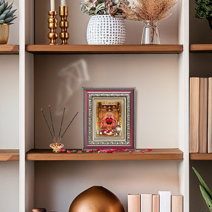 Diviniti 24K Gold Plated Salasar Balaji (Classic) Divine Table Top Frame for Home Mandir & Office Decor | Luxury Spiritual Gift