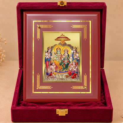 24K Gold-Plated Ram Darbar MDF Frame | Premium Gift Box | 13.5x16 CM