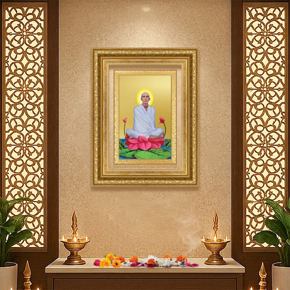 Diviniti 24K Gold Plated Ram Thakur (Classic) Divine Wall Frame for Home Mandir & Office Decor | Luxury Spiritual Gift