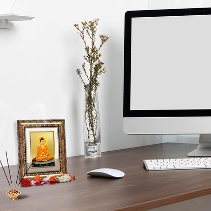 Diviniti 24K Gold Plated Buddha (Classic) Divine Wall and Table Top Frame for Home Mandir & Office Decor | Luxury Spiritual Gift