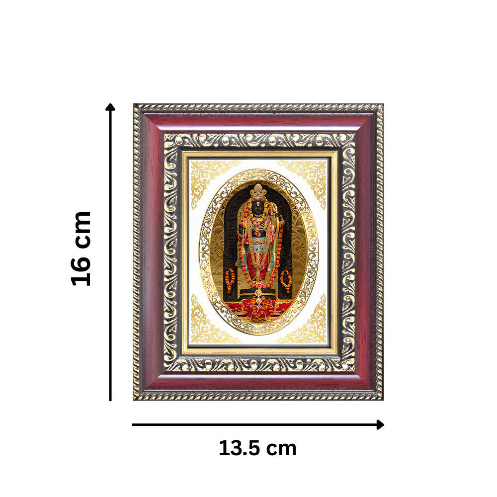 Diviniti 24K Gold Plated Ram Lalla (ROYAL) Divine Table Top Frame for Home Mandir & Office Decor | Luxury Spiritual Gift