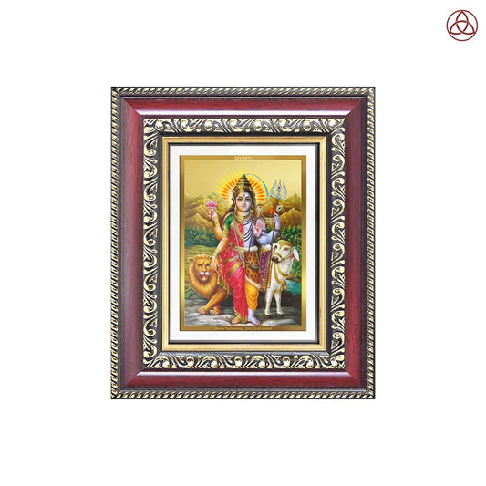 Ardhnarishwara | Naranari | Ammaiyappan Ardhanarinateshvara Tabletop Frame in 24K Gold Plated Foil