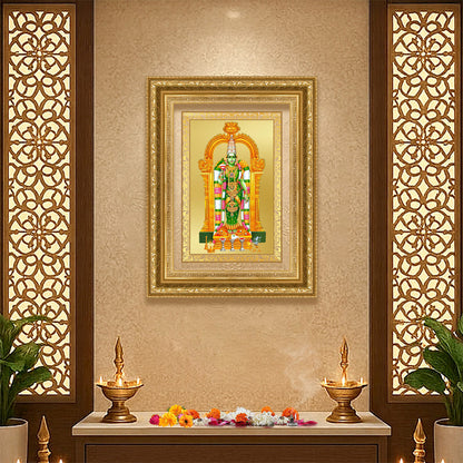 Diviniti 24K Gold Plated Meenakshi Amman (Classic) Divine Wall Frame for Home Mandir & Office Decor | Luxury Spiritual Gift