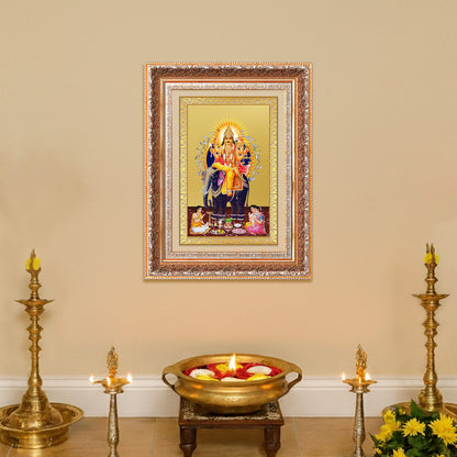 Lord Vishwakarma | Divine Architect of the Universe Wall Photo Frame in 24K Gold Plated Foil