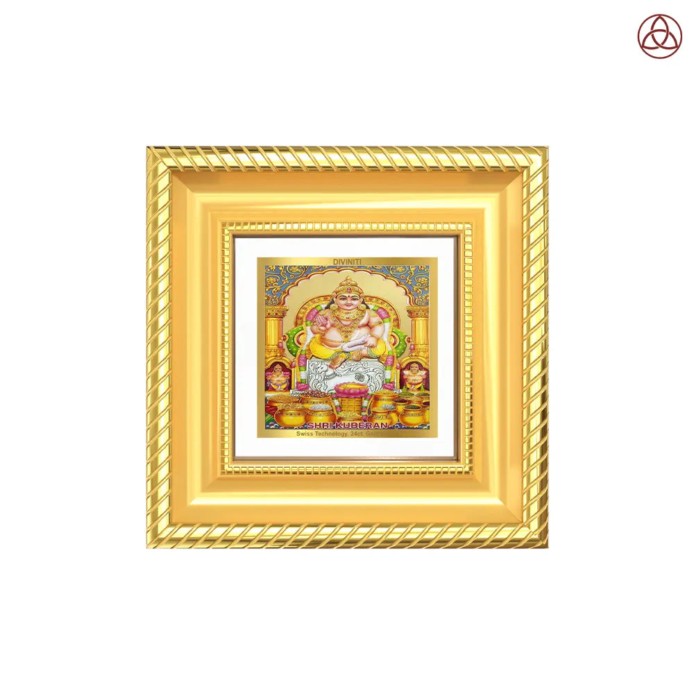 Lord Kuber | God of Wealth Tabletop Frame in 24K Gold Plated Foil