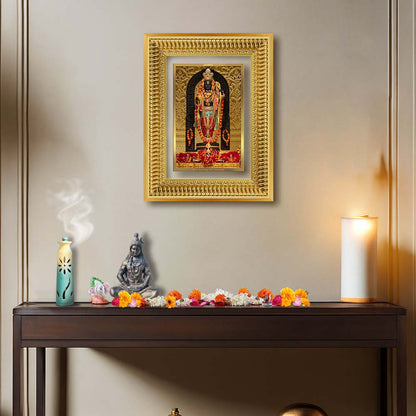 Diviniti 24K Gold Plated Ram Lalla (Classic) Divine Wall Frame for Home Mandir & Office Decor | Luxury Spiritual Gift