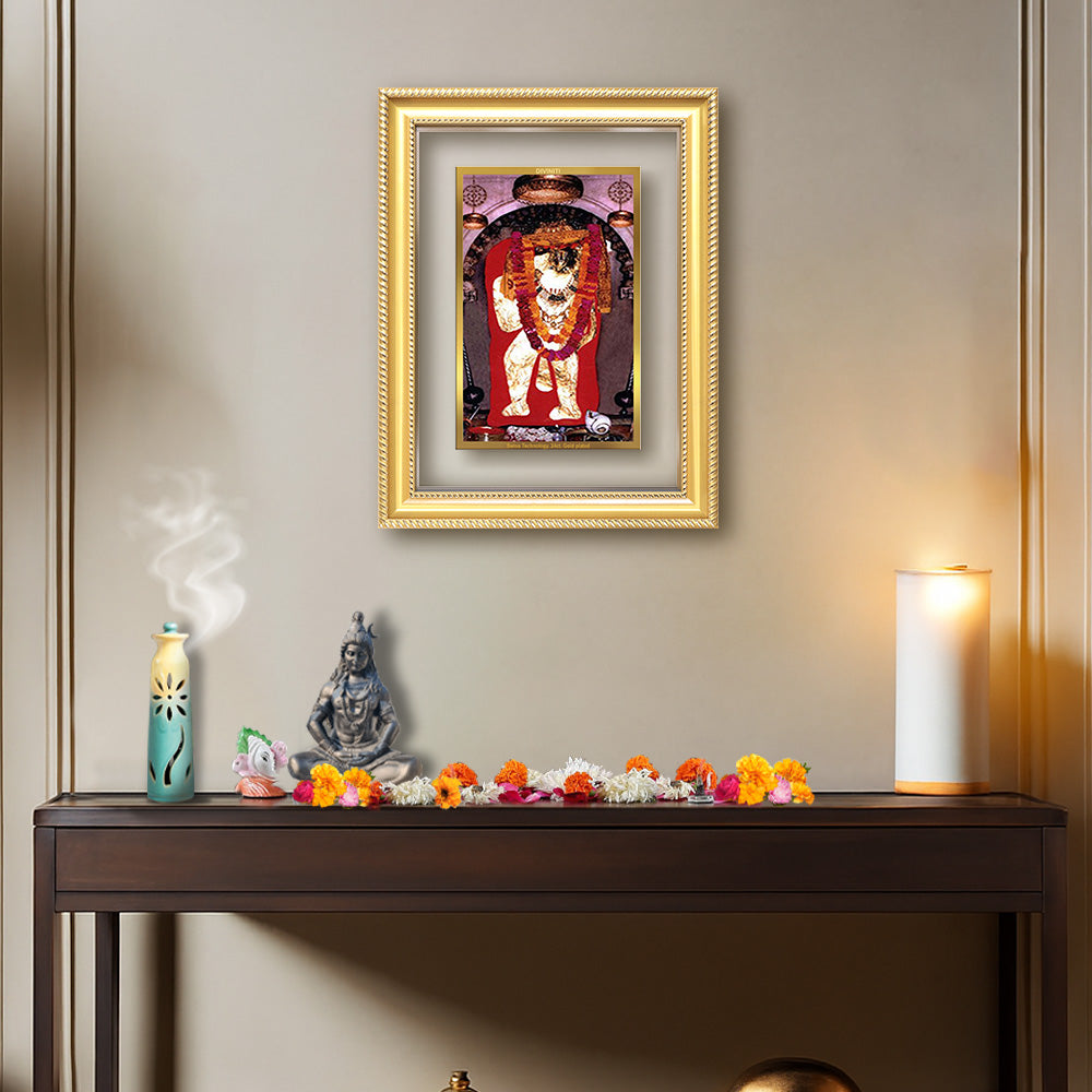 Diviniti 24K Gold Plated Mehndipur Balaji (Classic) Divine Wall Frame for Home Mandir & Office Decor | Luxury Spiritual Gift