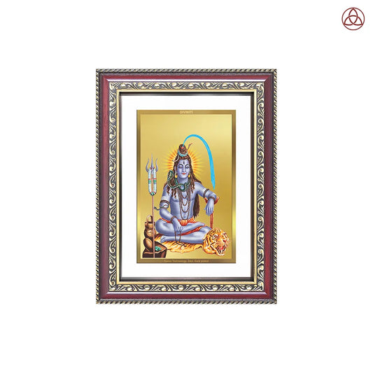 Lord Shiva | Mahadev The Supreme Consciousness Wall & Tabletop Photo Frame in 24K Gold Plated Foil