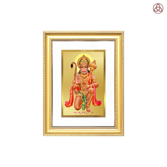 Lord Hanuman | Blessings Pose Wall Photo Frame in 24K Gold Plated Foil